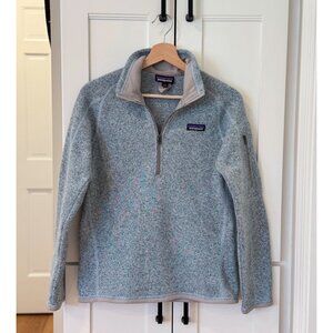 Patagonia Quarter Zip Pullover Better Sweater Womens Small Light Powder Blue